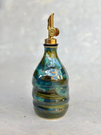 Olive Oil Bottle - Emerald Swirl