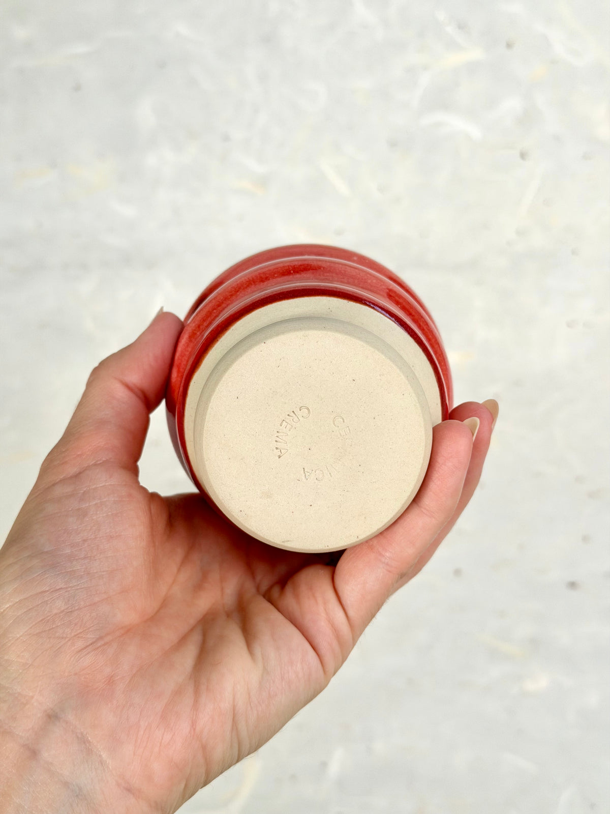 Wavy Cup - Candy Apple Red + White