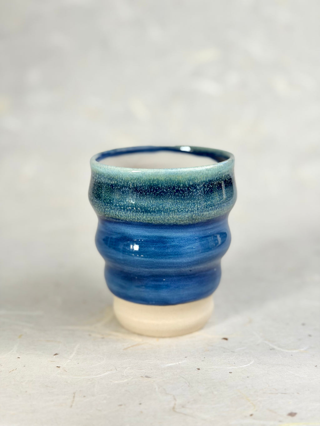 Wavy Cup - Cobalt + White