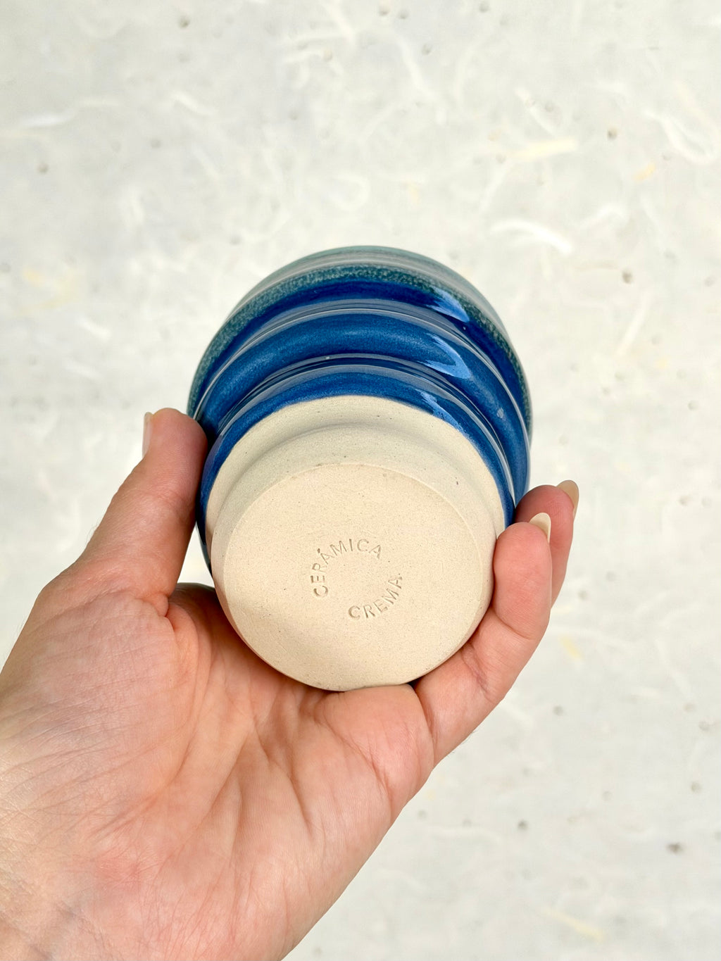 Wavy Cup - Cobalt + White