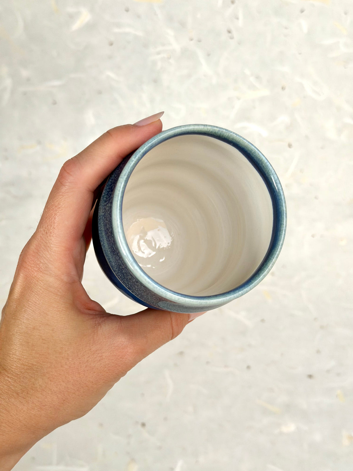 Wavy Cup - Cobalt + White