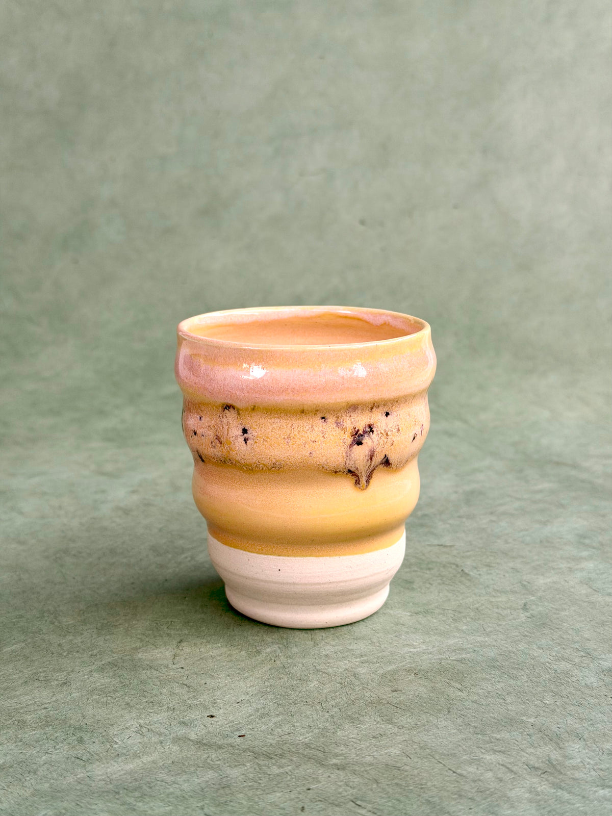 Wavy Cup - Coral + Speckled Sand