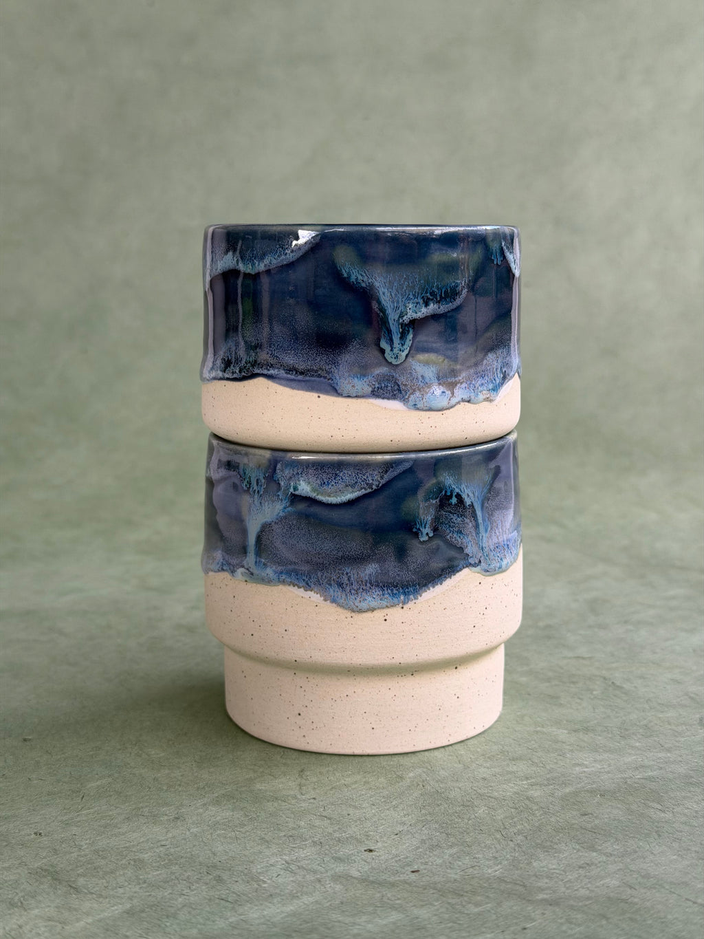 6oz Stacking Cups (Set of 2) - Ocean Blue + Rainforest