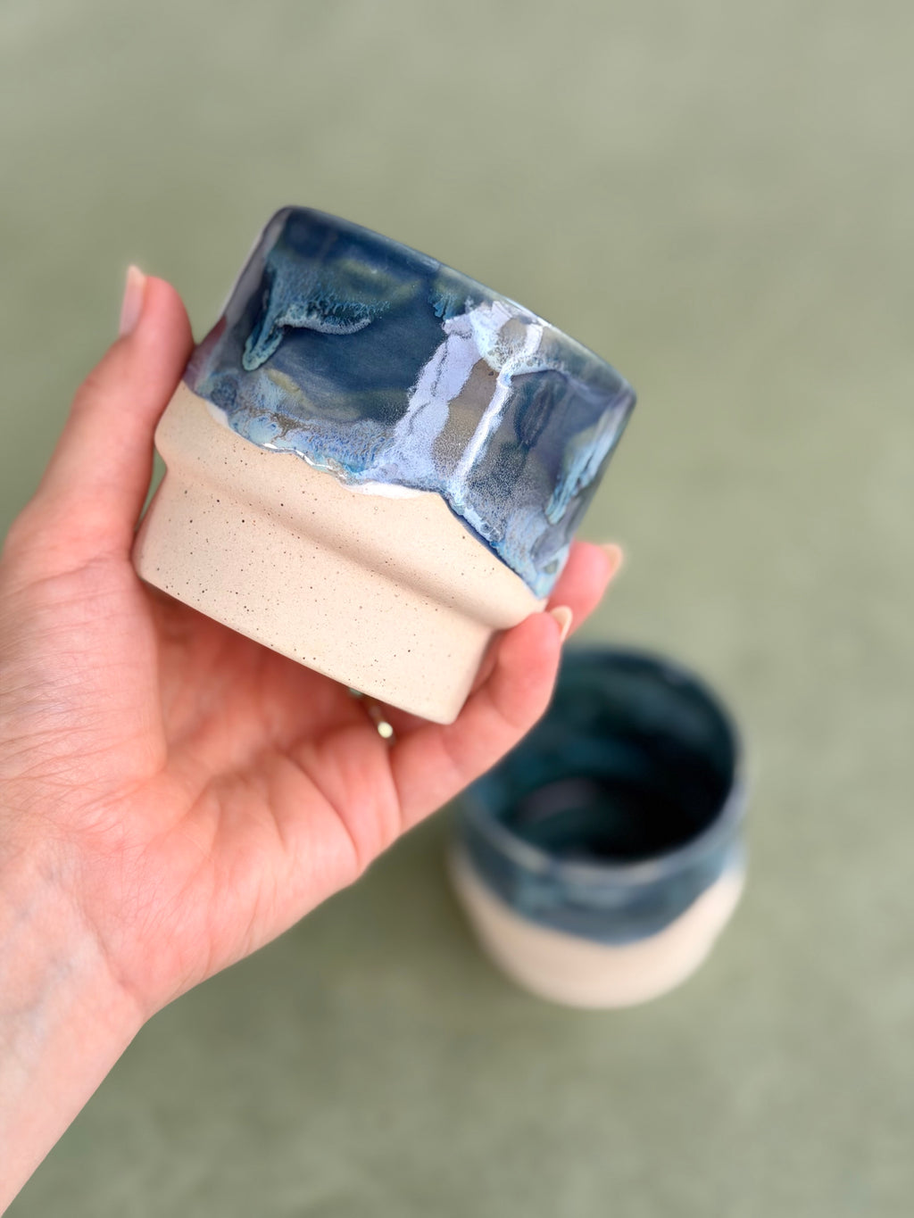 6oz Stacking Cups (Set of 2) - Ocean Blue + Rainforest