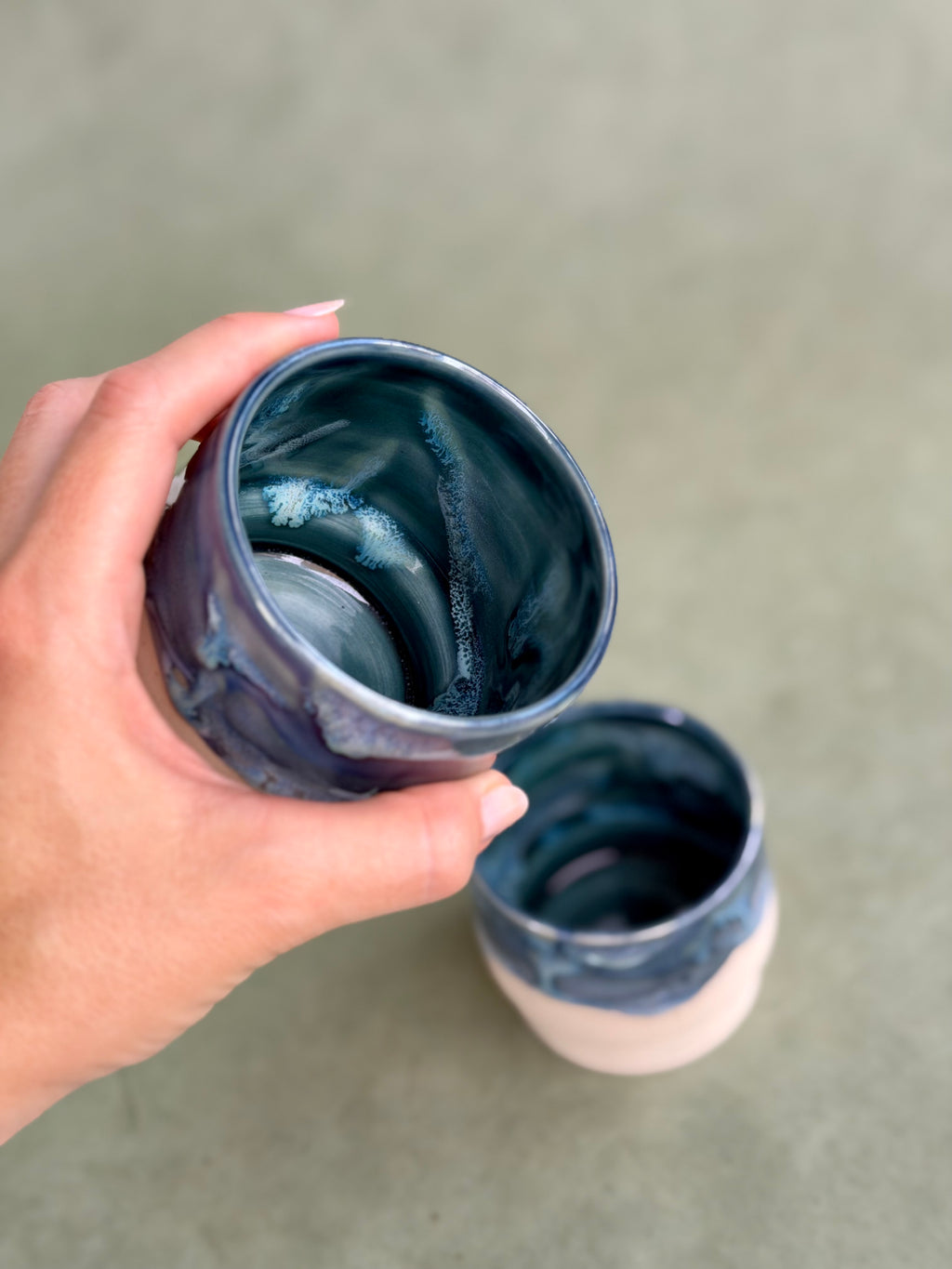 6oz Stacking Cups (Set of 2) - Ocean Blue + Rainforest