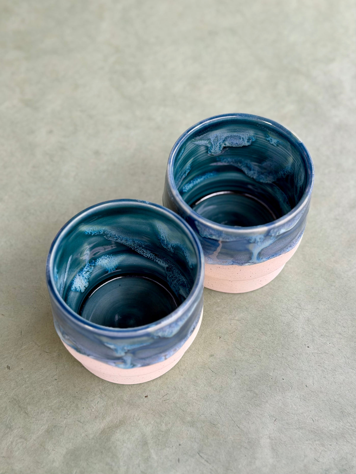 6oz Stacking Cups (Set of 2) - Ocean Blue + Rainforest