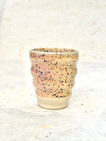 Wavy Cup - Blue Speckled Blush + White